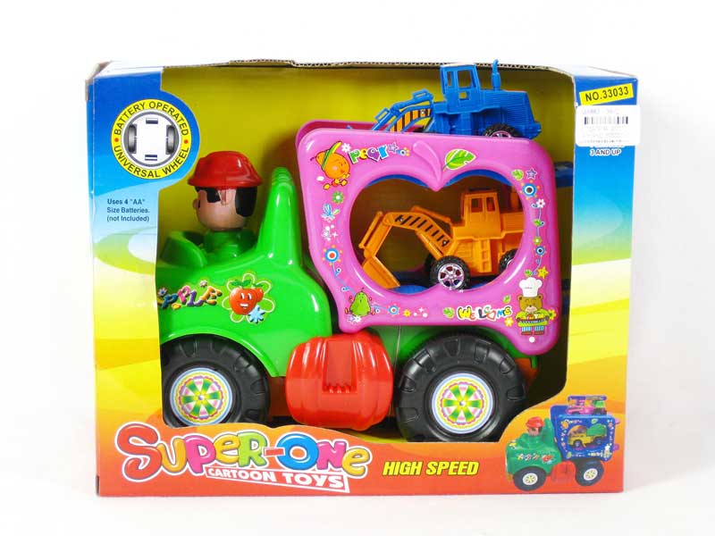 B/O  Truck W/M Tow Free Wheel Construction Truck toys