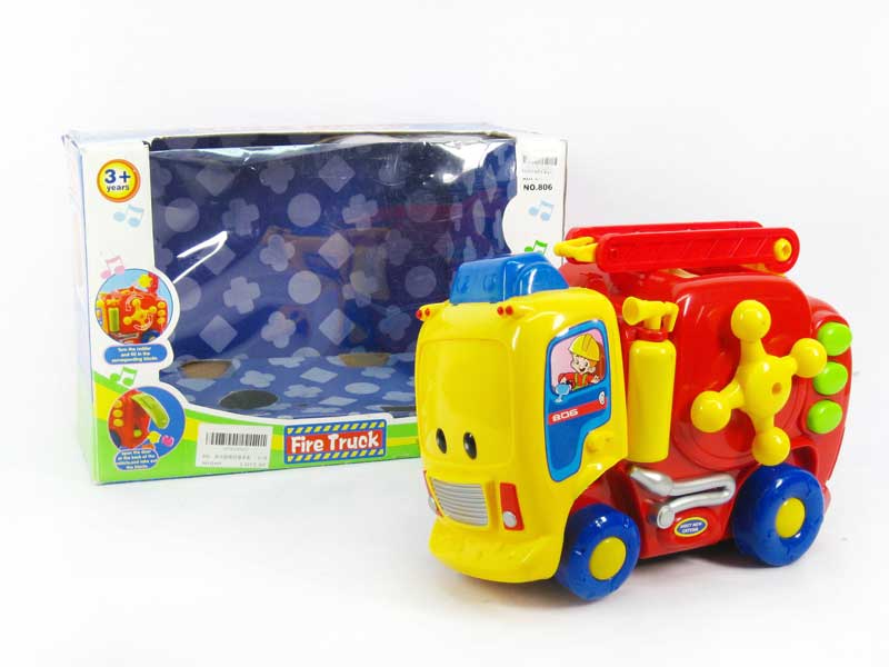 B/O Blocks Fire Engine W/M toys