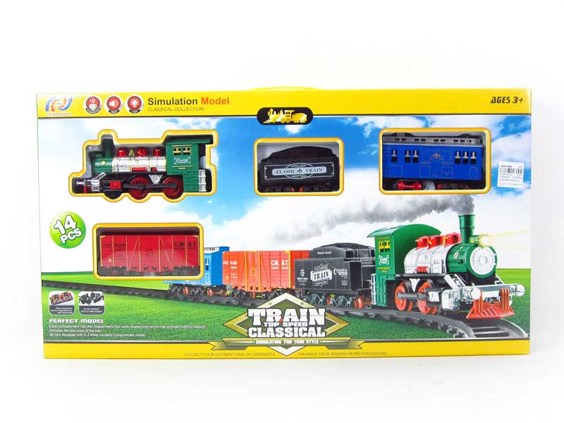 B/O Smoking Train set W/L toys