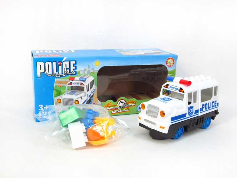 B/O Block Police Car W/L_M toys
