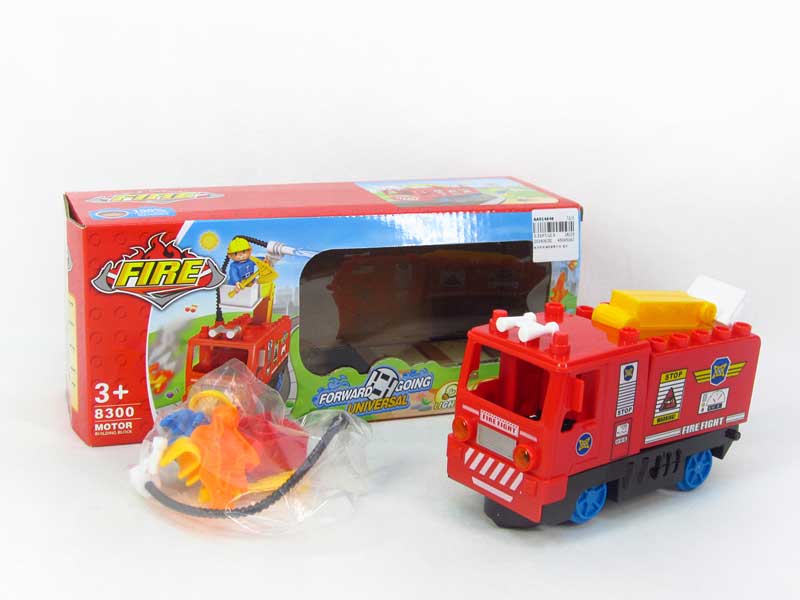 B/O Block Fire Engine W/L_M toys