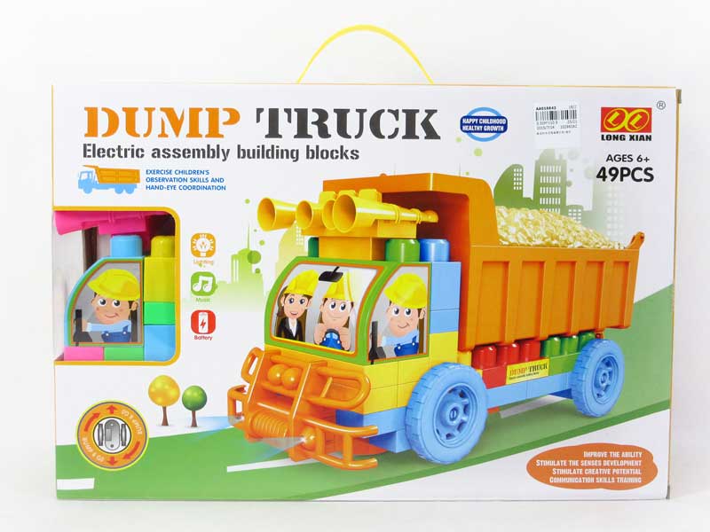 B/O Block Construction Truck W/L_M toys
