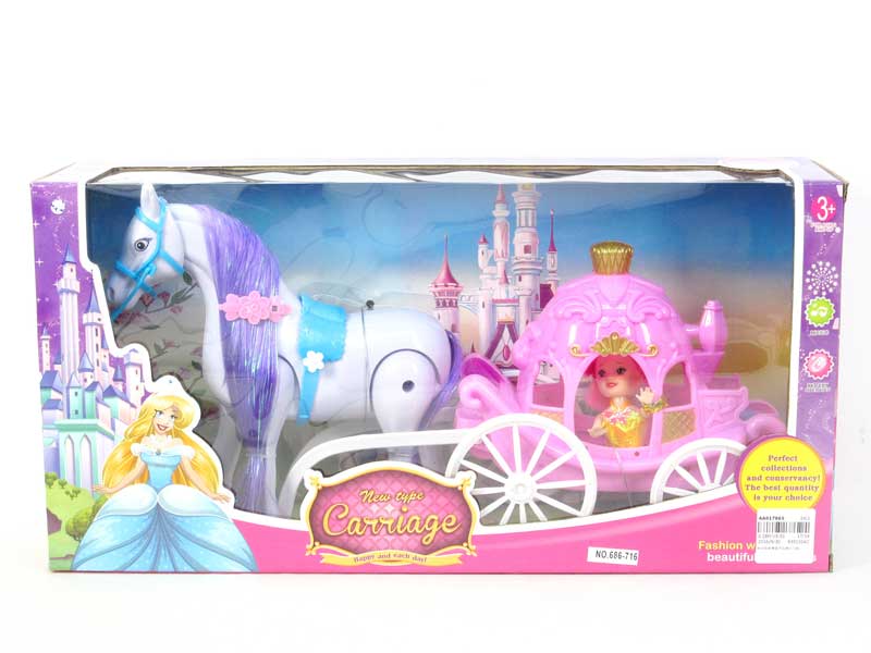 B/O Carriage W/M & Doll(2S) toys