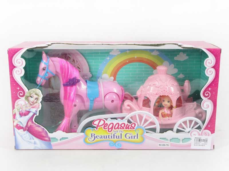 B/O Carriage W/M & 3.5inch Doll(2C) toys