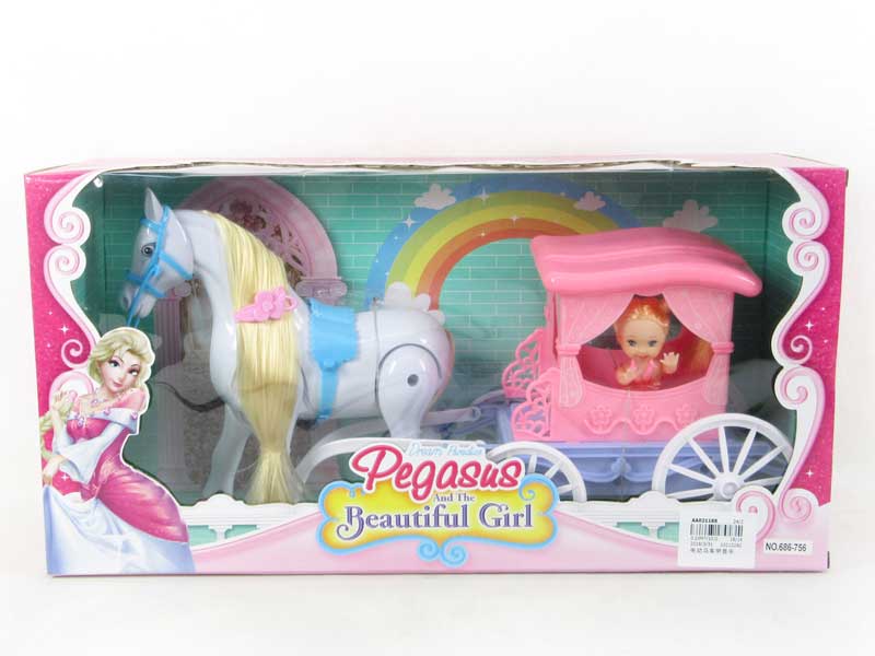 B/O Carriage W/M & 3.5inch Doll(2C) toys