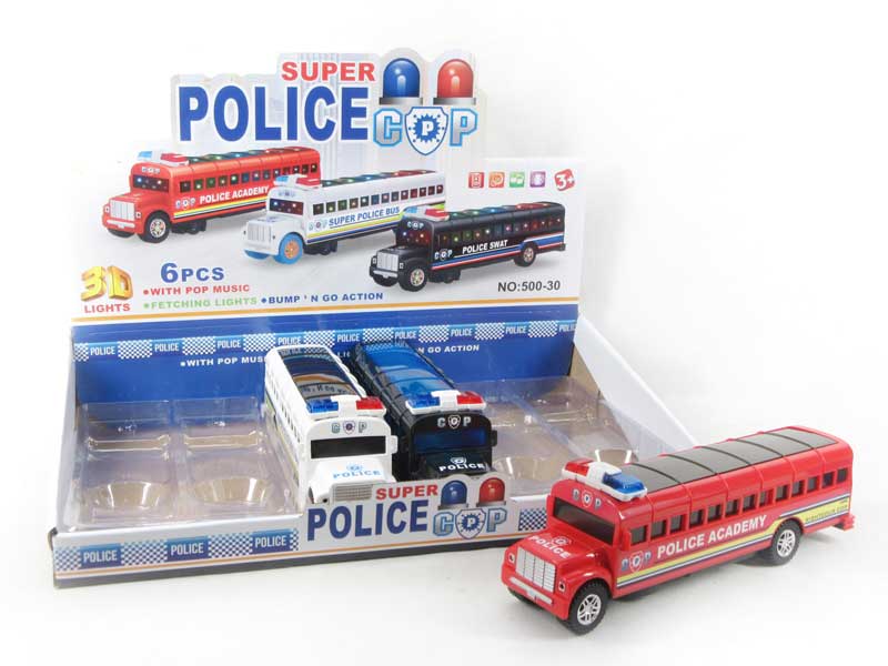 B/O universal Police Car W/L_M(6pcs) toys