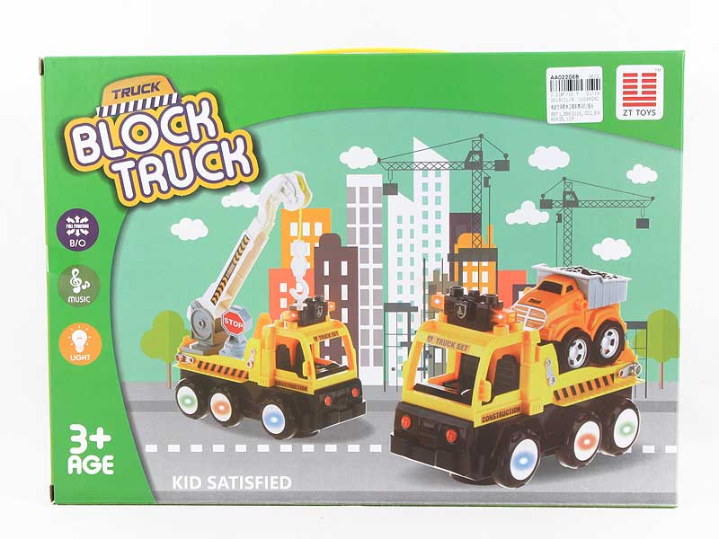 B/O Block Construction Truck W/L_M toys