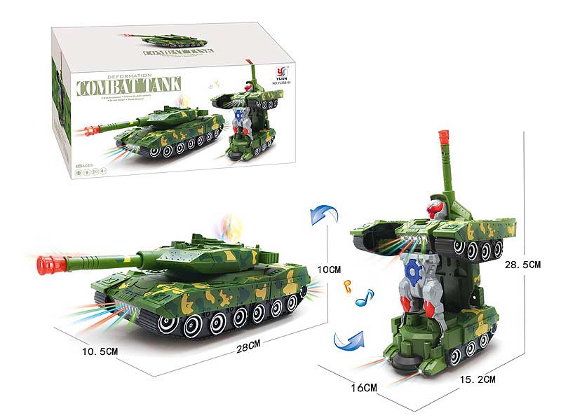 B/O universal Transforms Tank W/L_S toys