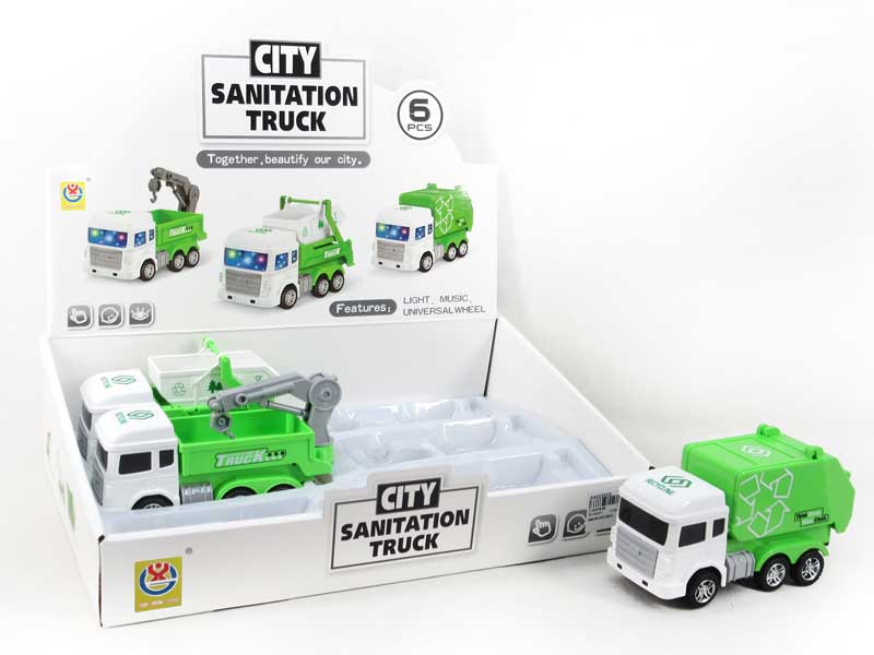 B/O Sanitation Car W/L_M(6in1) toys