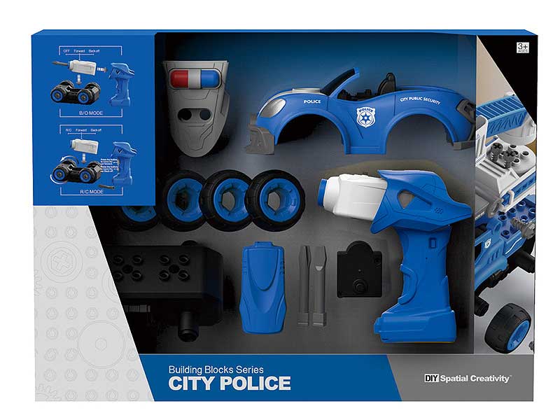 B/O Diy Police Car W/S toys