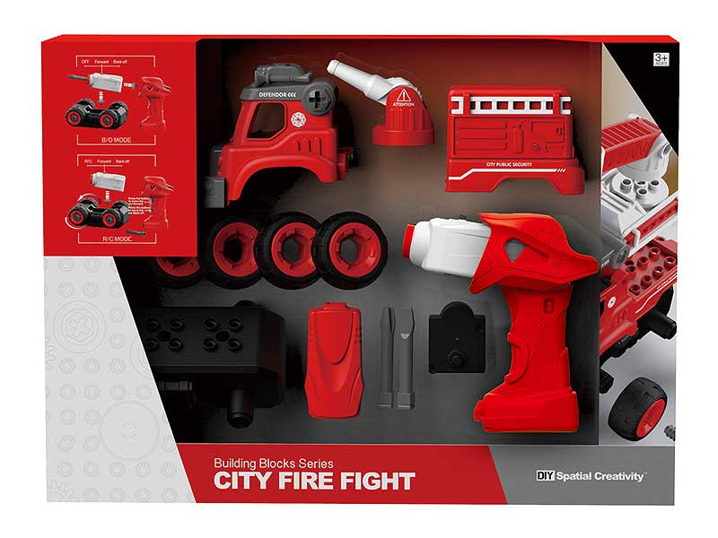 B/O Diy Fire Engine W/S toys