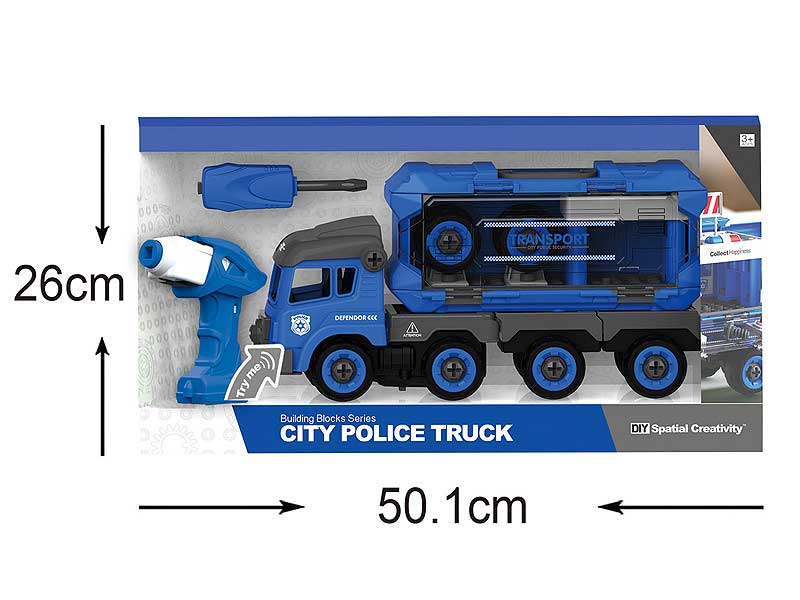 B/O Diy Contrain Truck W/S toys