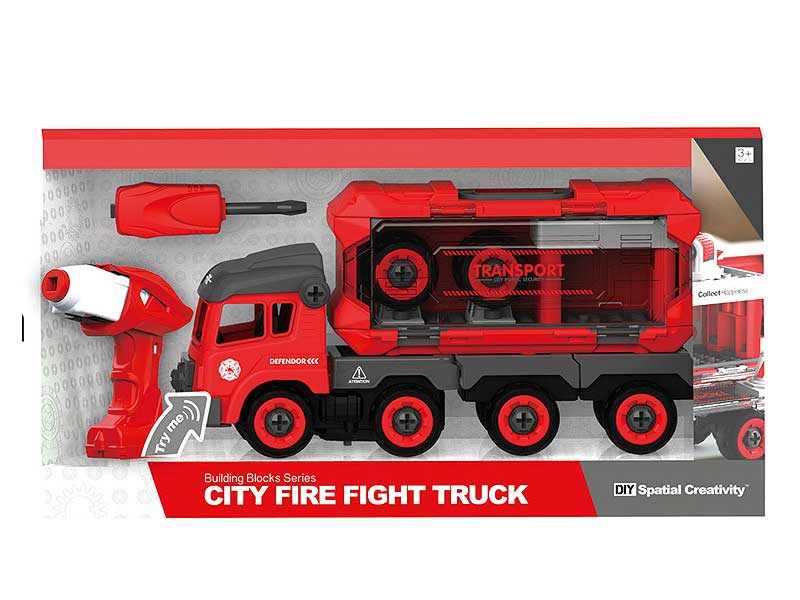 B/O Diy Contrain Truck W/S toys