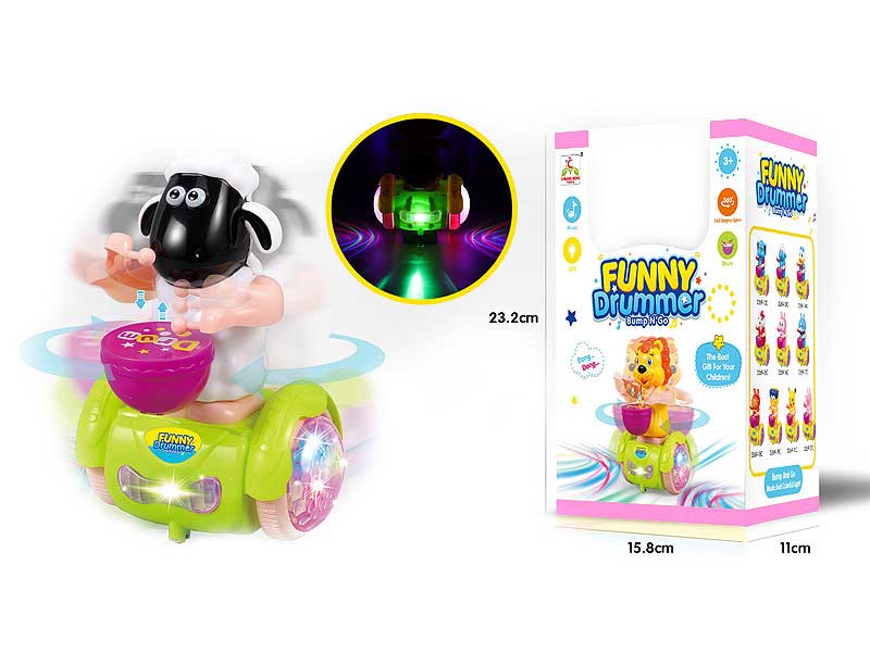 B/O PlayThe Drum Car  W/L toys