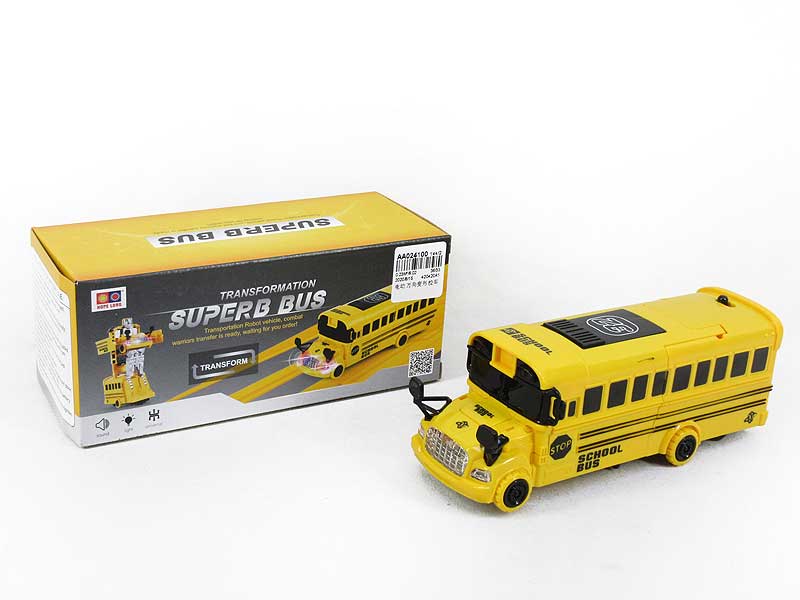 B/O universal Transforms School Bus toys