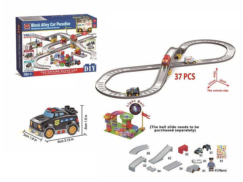 B/O Block Rail Car W/L_M toys