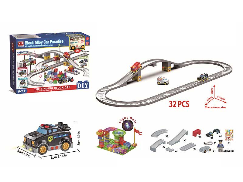 B/O Block Rail Car W/L_M toys