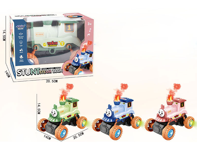 B/O universal Swing Smoking Stunt Train W/L_M(3C) toys