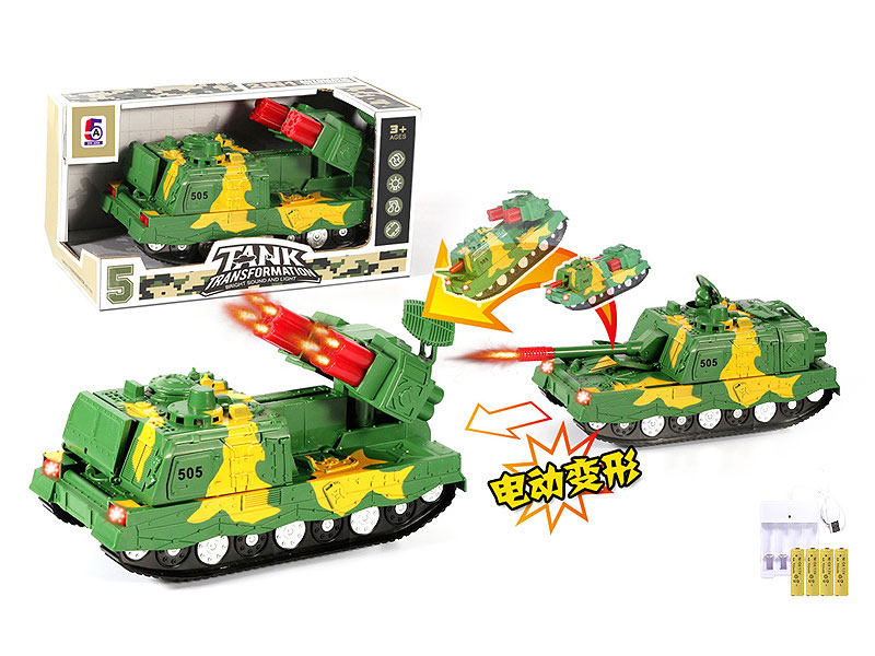B/O universal Transforms Tank W/L_M toys