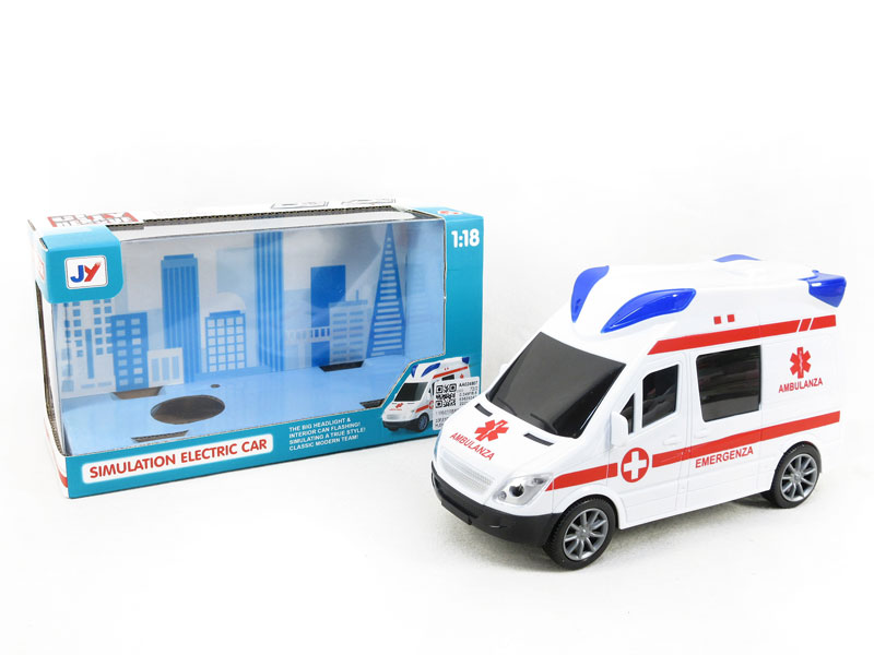 1:18 B/O universal Ambulance Car W/L_M toys
