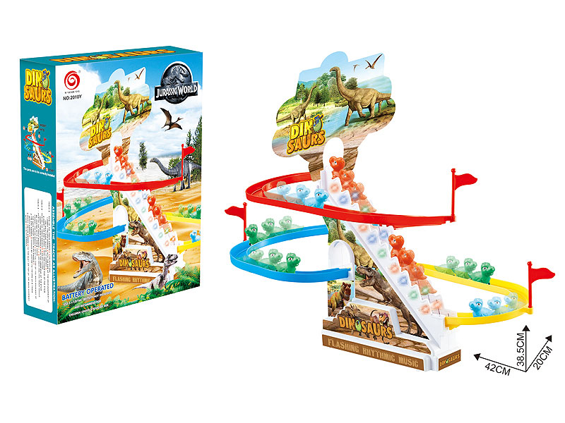 B/O Track Ladder Dinosaur W/L_S(2C) toys