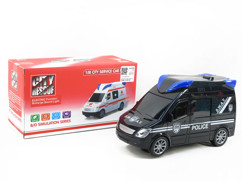 1:18 B/O universal Police Car W/M toys