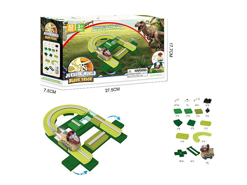 B/O Dinosaur Rail Car W/L toys