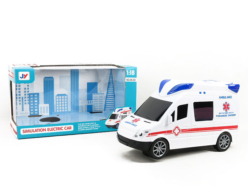 1:18 B/O universal Ambulance Car W/L_M toys