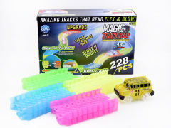 B/O Luminous Track School Bus W/L(2C)