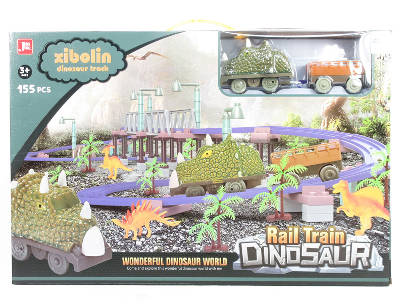 B/O Diy Dinosaur Rail Car toys