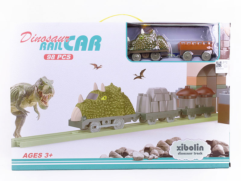 B/O Diy Dinosaur Rail Car toys