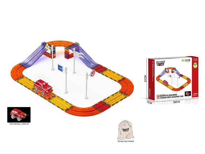 B/O Magnetic Rail Car Set toys