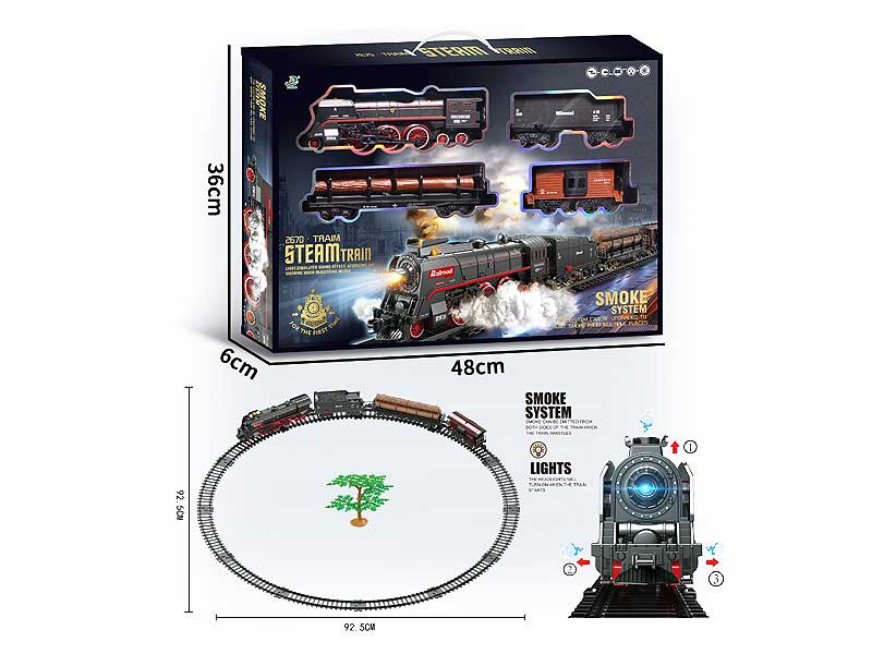B/O Smoke Orbit Train Set W/L toys
