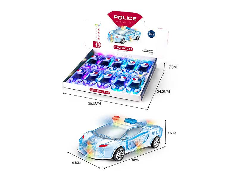 B/O universal Police Car W/L_M(10in1) toys