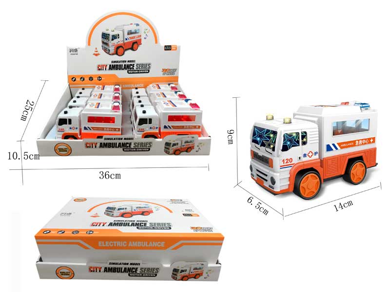 B/O universal Ambulance Car W/L_M(6in1) toys