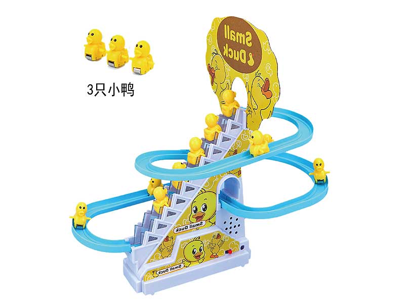 B/O Track Stair Climbing Duck W/L_M toys