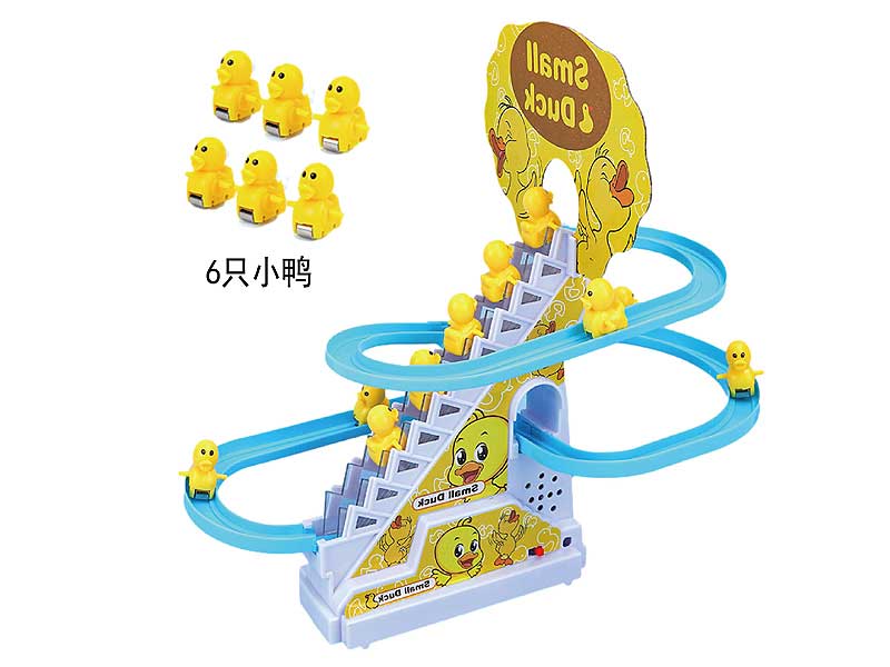 B/O Track Stair Climbing Duck W/L_M toys
