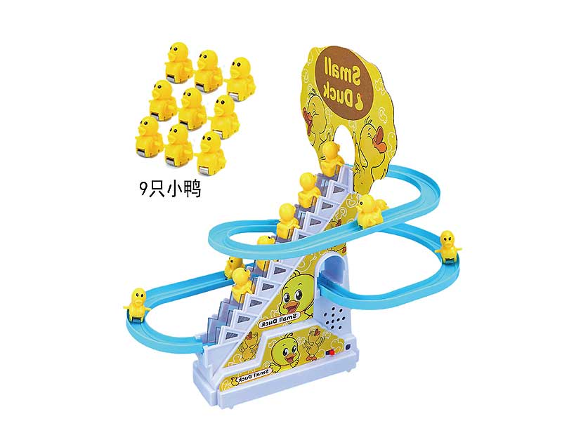 B/O Track Stair Climbing Duck W/L_M toys