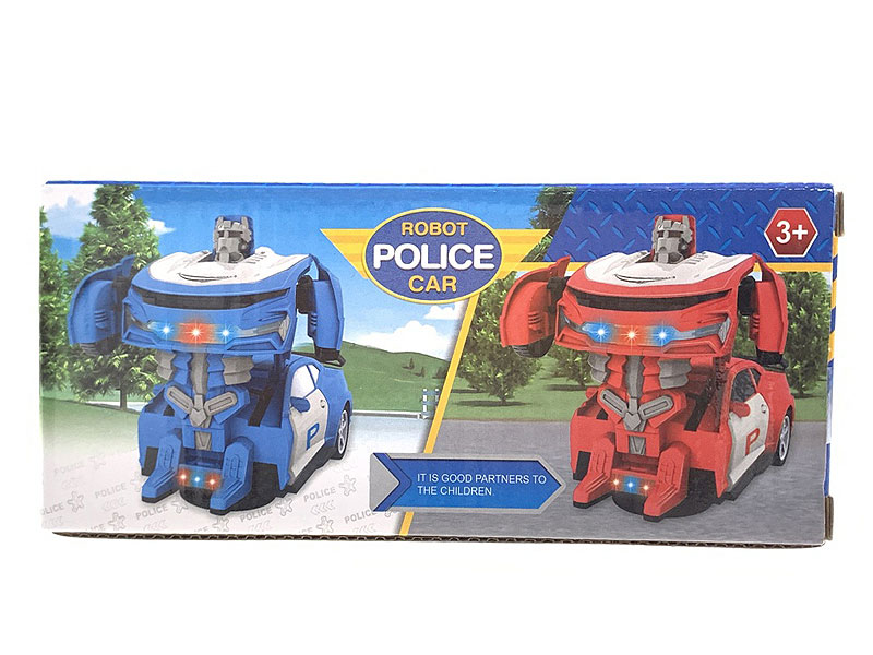 B/O universal Transforms Police Car W/L_S toys