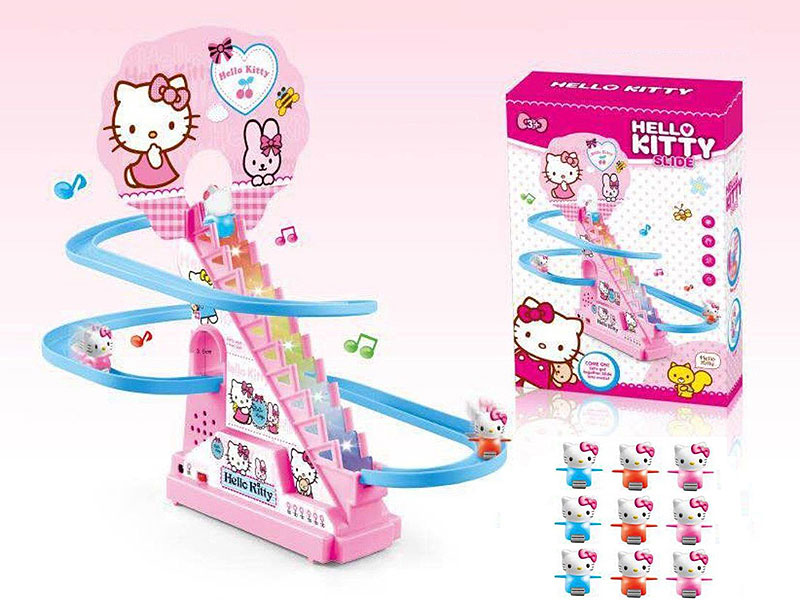 B/O Track Stair Climbing Hellokitty toys