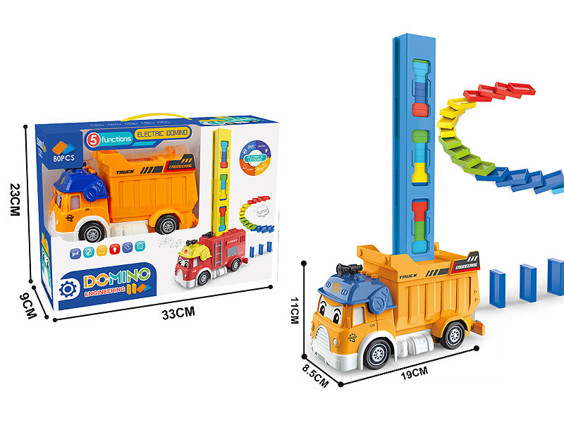 B/O Storytelling Domino Construction Truck toys
