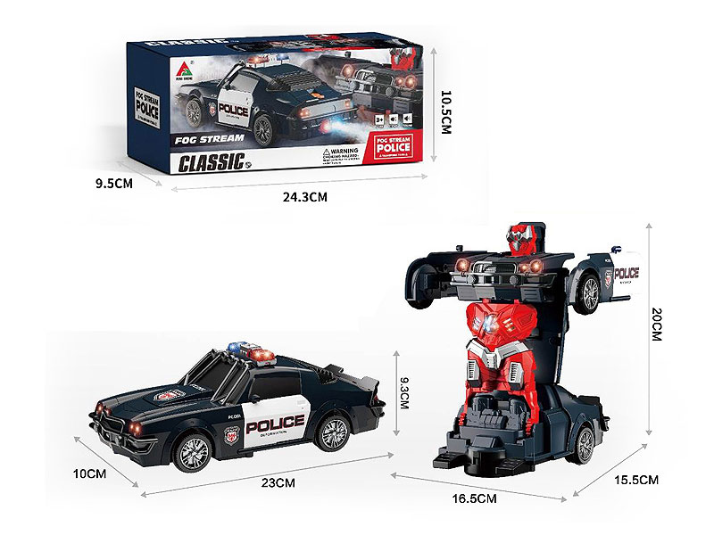 B/O Spray Transforms Police Car toys