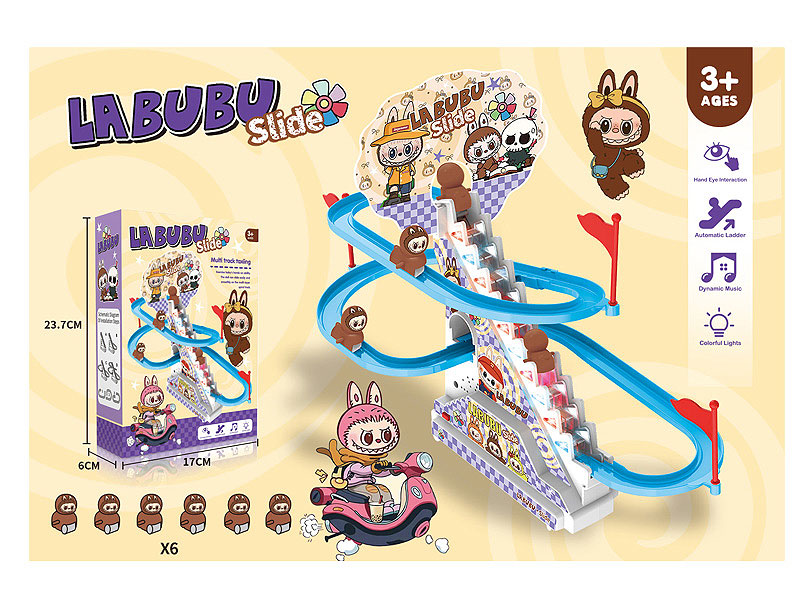 B/O Track Stair Climbing Labubu W/L_M toys