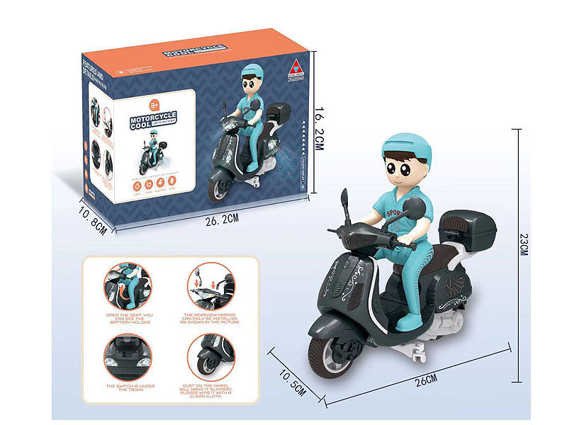 B/O Stunt Motorcycle W/L_M toys