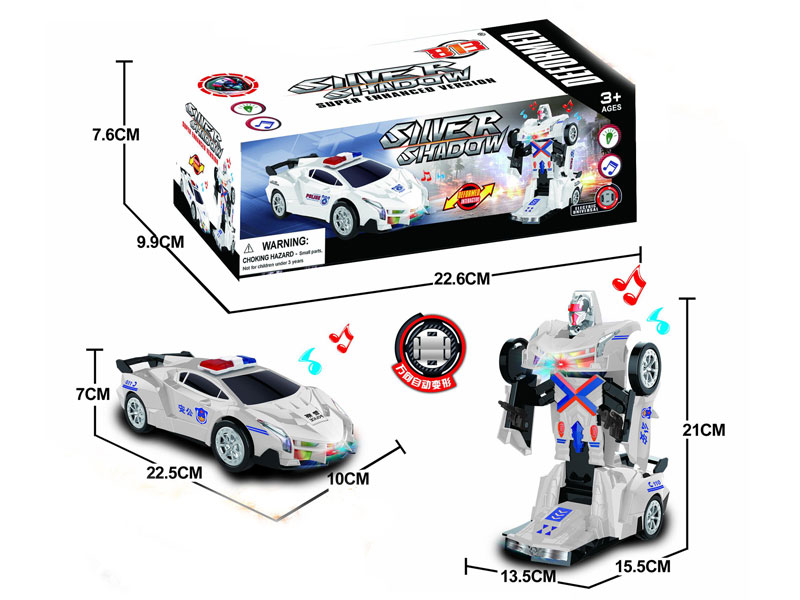 B/O universal Transforms Police Car W/L_M toys