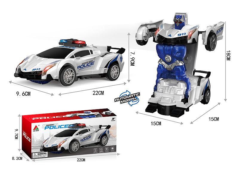 B/O Spray Transforms Police Car toys