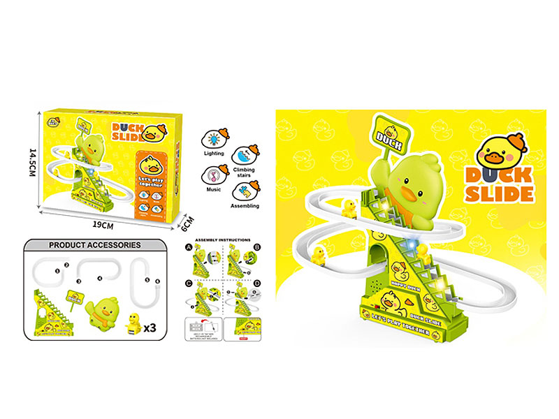 B/O Duck Super Track W/L_M toys