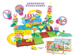 过家家超市商店花园积木电动轨道火车