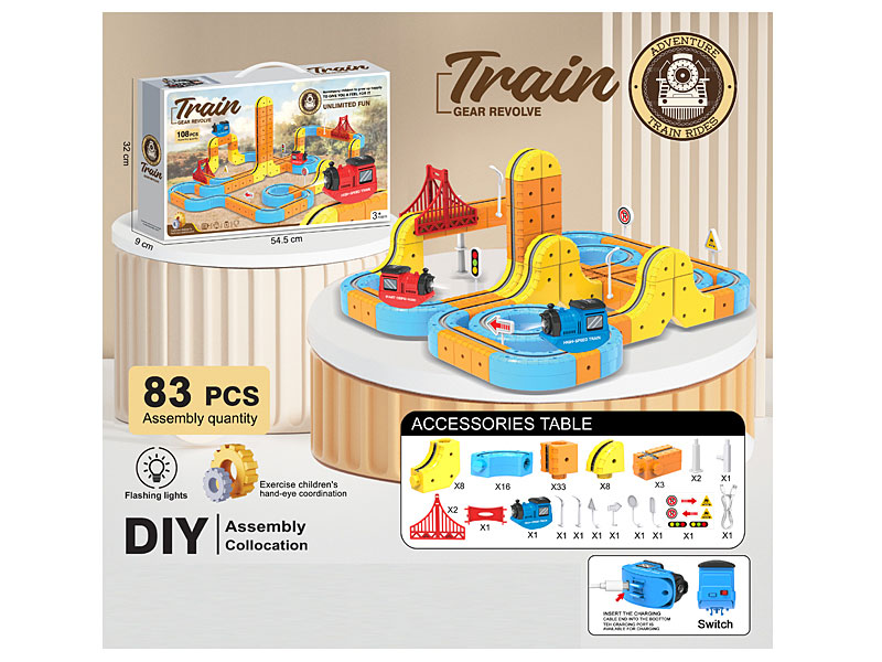 Electric Gear Revolve Track W/L toys