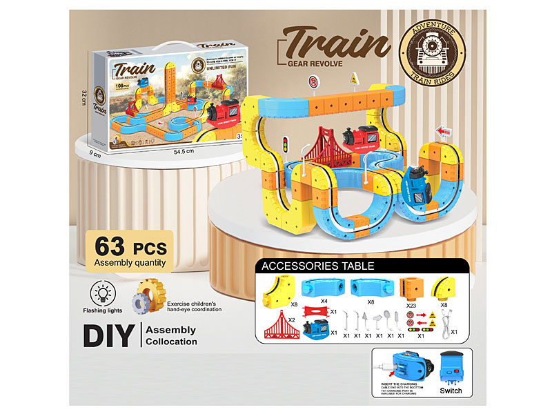 Electric Gear Revolve Track W/L toys